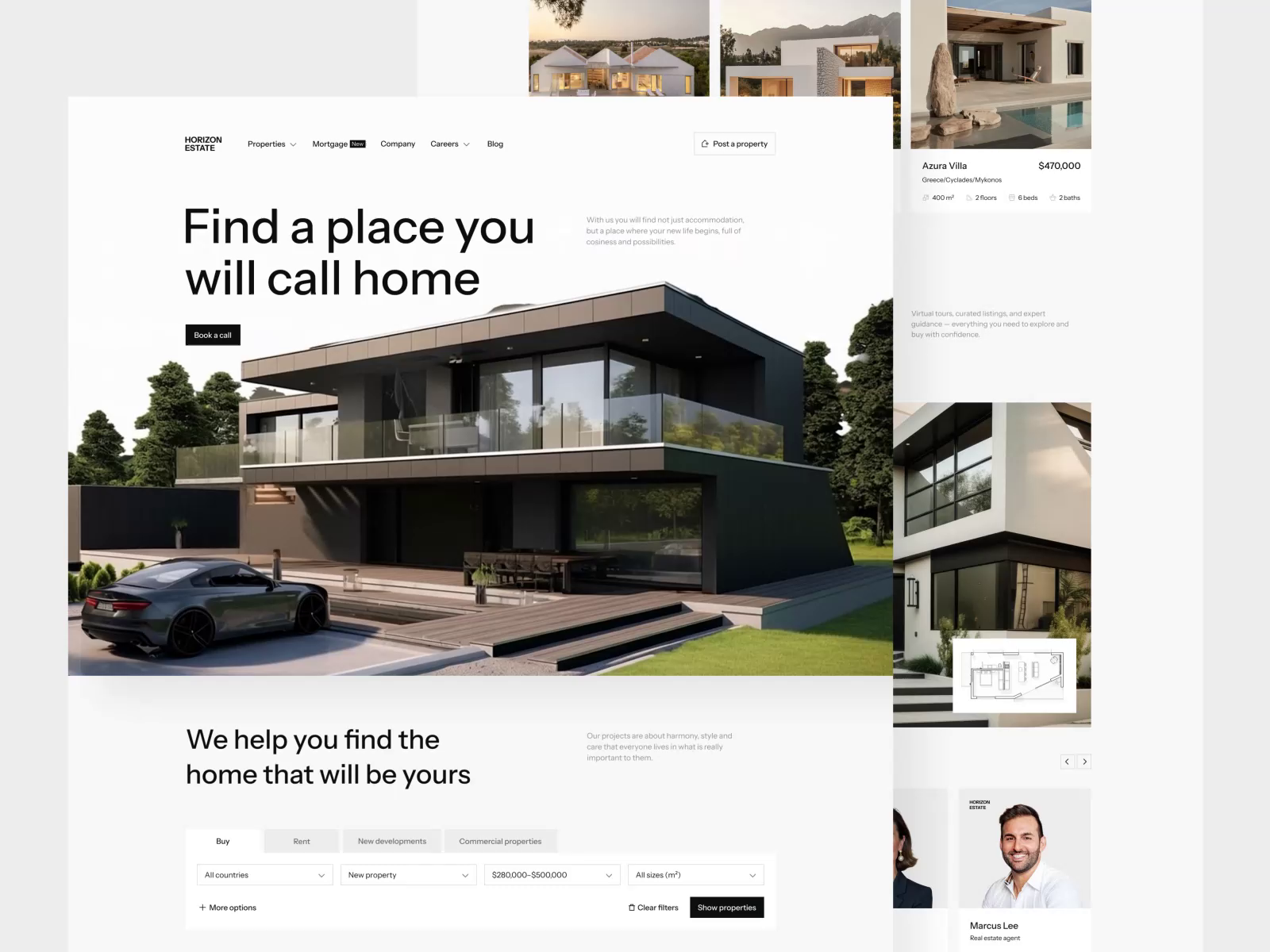 Example of Real Estate Website Design