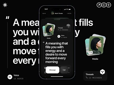 Social Network Application animation app concept message mobile qr social ui uxui