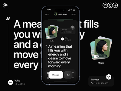 Social Network Application animation app concept message mobile qr social ui uxui