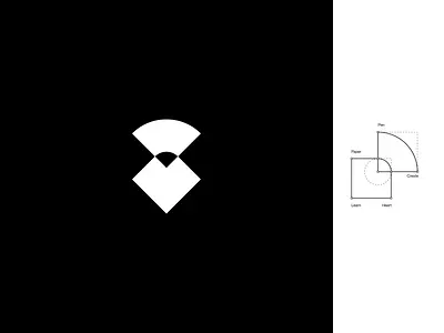 Midcast - Symbol design heart learn logo logotype love minimal pen pencil podcast symbol