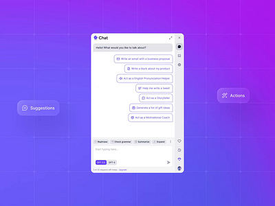 AI Writing Assistant ai ai chat animation branding design graphic design illustration logo ui ux vector