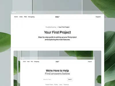 Hilo - Webflow Help Center Template documentation help center knowledge base minimalist support web design webflow help center webflow template