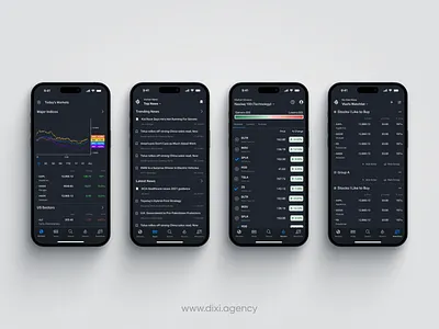 Koyfin Mobile. Multi-Screen Overview app branding design finance financedesign fintech ignat investment mobile mobileapp productdesign stock app stocks tech trading