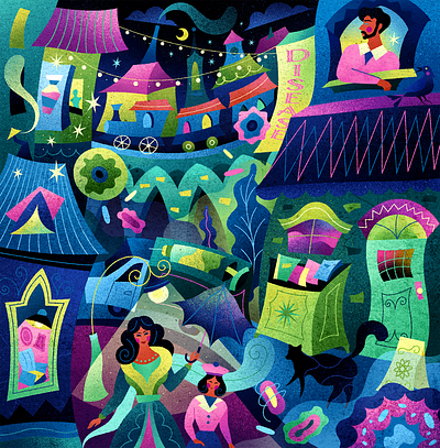 Prevention from Disease - Urban Life abstract adobe illustrator city design disease geometric health illustration medical metropolis pattern pollution prevention smog train urban vaccine vector village virus