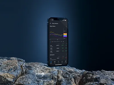 Koyfin Mobile — Market Chart Experience analytics chart ui dark mode ui design finance finance app financedesign fintech ignat mobile ui navigation productdesign stocks trading app