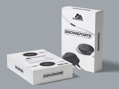 Product Packaging Design black box design clean creative design graphic design label design minimal modern packaging design premium print product design professional snow speaker