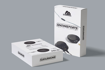 Product Packaging Design black box design clean creative design graphic design label design minimal modern packaging design premium print product design professional snow speaker