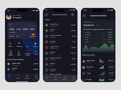FinTech App UI Design app design app designer appand webs branding cardsappui designer finance app finance app ui fintech app investing app motion graphics shares app ui uidesigner uiuxdesign user experience user interface desigm uxdesigner website design