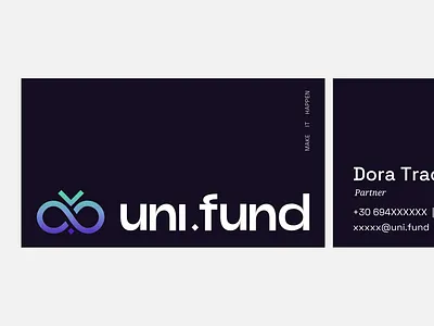 uni.fund - Business Cards branding business business cards funding logo