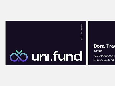uni.fund - Business Cards branding business business cards funding logo