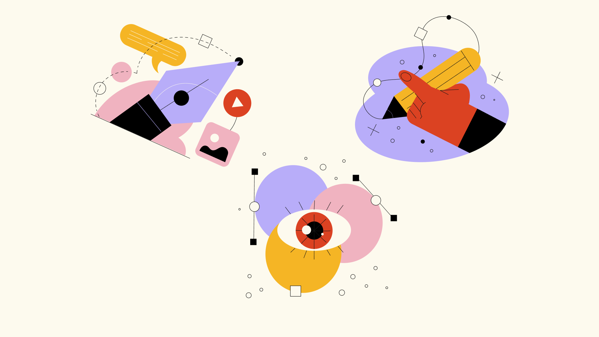 Еhree looped motion-design animations animation bgmdn design graphic design illustration jitter motion graphics ui