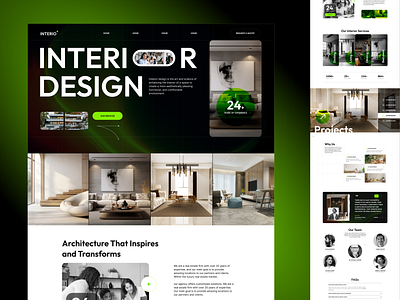 Interior design agency Landing page UI UX design on Figma consulting agency ui figma figma landing page figma web design interior design
