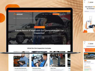 Car Inspection Website UI - Modern, Clean & Trust-Focused Design automotive website car inspection ui clean ui hero section design interface design landing page design modern ux product design responsive web service website ui ui design user centered design ux design visual design web design