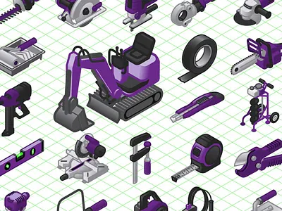 Tools of the Trade icon icon design illustration isometric tools vector vector illustration