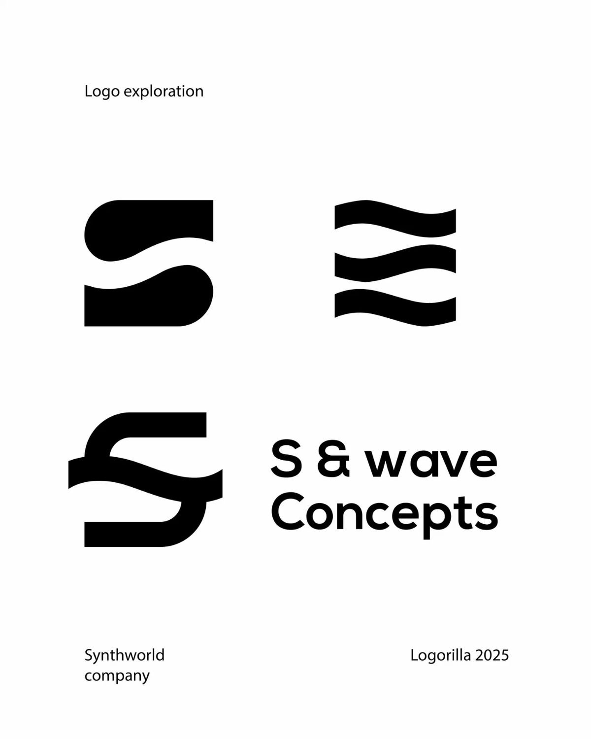 S & wave letter lettermark logo logo design monogram negative space s s logo wave