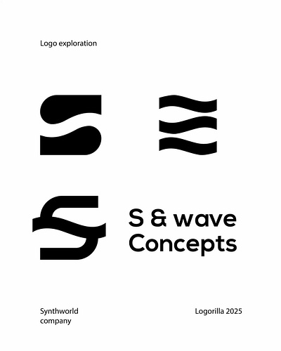 S & wave letter lettermark logo logo design monogram negative space s s logo wave