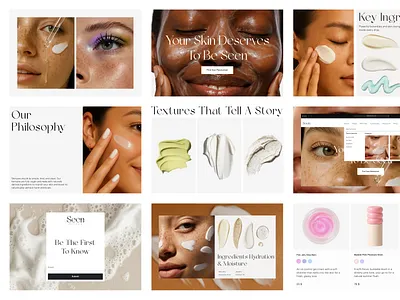 Minimal Skincare Landing Experience beauty brand brand design clean ui ecommerce ui editorial design figma design landing page minimal ui modern ui product design skincare concept skincare design skincare website soft aesthetics textures ui ui exploration uiux visual design web design website concept