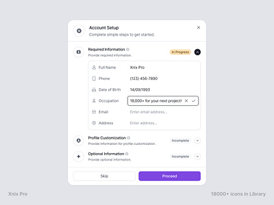 Account Setup account cms components dashboard design icon icon liabrary icon pack icon set iconography icons line icon setting setup solid icon ui xnix xnix pro