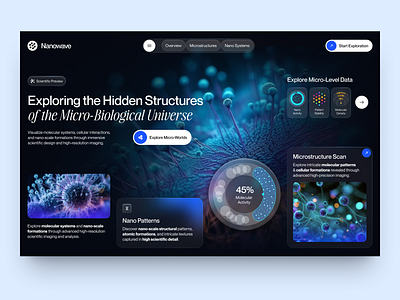 UI-UX for Nano-Biology design interface product service startup ui uiux ux web website