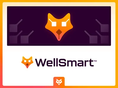 WellSmart - Logo Design brand identity design branding corporate logo creative logo design fox freelance logo design identity jeroen van eerden logo logo mascotte logo symbol mascotte logo orange tech logo tech logo design visual identity design