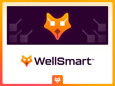 WellSmart - Logo Design brand identity design branding corporate logo creative logo design fox freelance logo design identity jeroen van eerden logo logo mascotte logo symbol mascotte logo orange tech logo tech logo design visual identity design