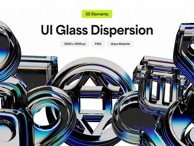 UI Glass Dispersion | 3D Object 3d 3d blender abstract branding design assets elements glass glass dispersion graphic design icon illustration ui glass dispersion