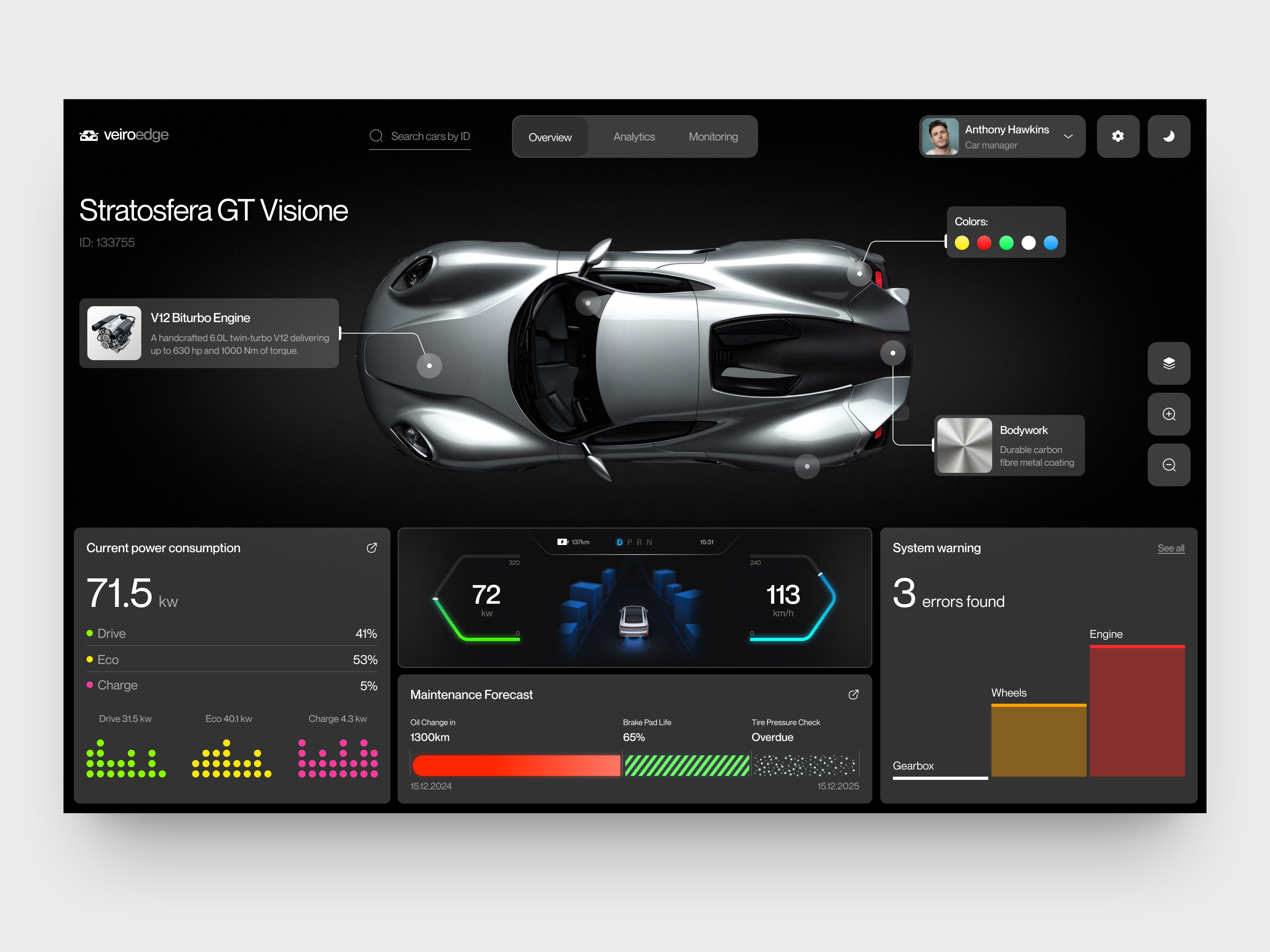 UI-UX for Car Management Dashboard design interface product service startup ui ux web website