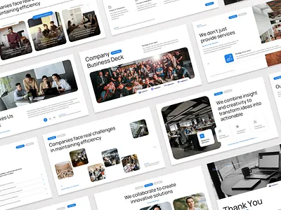 Company Business Deck Presentation agency blue branding business clean company corporate design graphic design marketing modern pitch deck powerpoint presentation professional proposal strategy team