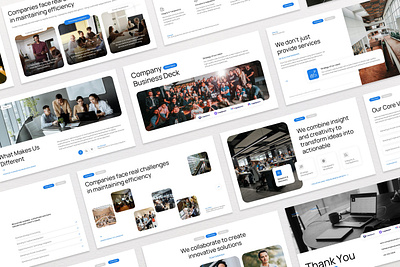 Company Business Deck Presentation agency blue branding business clean company corporate design graphic design marketing modern pitch deck powerpoint presentation professional proposal strategy team