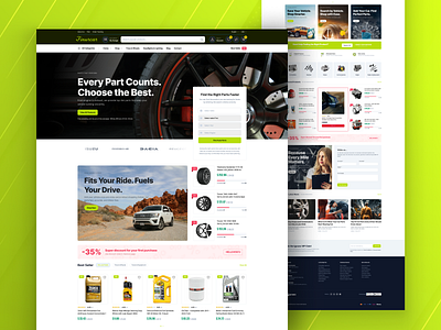 Auto Parts Website UI/UX Design — Car Parts eCommerce Branding auto parts ui ux design auto spare parts ecommerce ui automotive brand identity automotive web design b2b wholesale car parts portal best auto parts website layouts car accessories shop website car parts website design mechanic workshop website design model year make search ui parts compatibility filtering ux responsive auto parts ui sku inventory interface design tuning shop website ui vin search ux system webflow automotive catalog ui woocommerce auto parts website