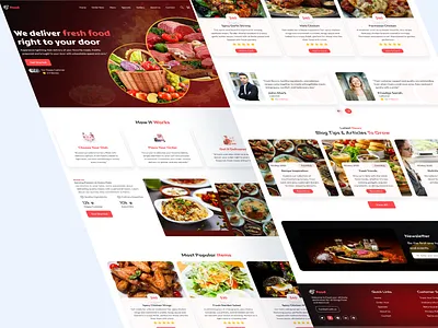 Food Website Landing Page UI Design customerfavorites easyfoodorder fastdeliveryservice fooddelivery foodlovers freshfooddaily freshtoyourdoor orderonlinenow qualityingredients quickmeals ui