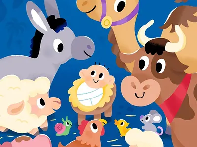 ✨👶🏻 animal animals art baby christmas cute illustration illustrator nativity religion