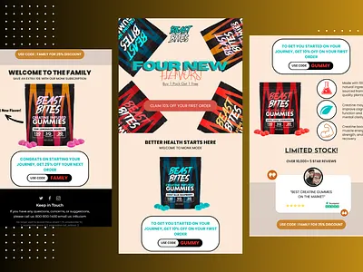 Beast Bites Email Design in Klaviyo branding email template business newsletter canva email template conversion email design creative email designer custom html email e commerce email design email marketing designer email template design figma email design high converting email html email developer klaviyo designer mailchimp expert marketing email design modern email layout newsletter design professional newsletter responsive email design ui ux email design