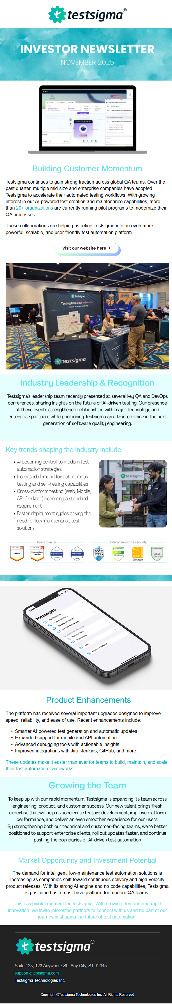 Example of Modern & Responsive Email Template 