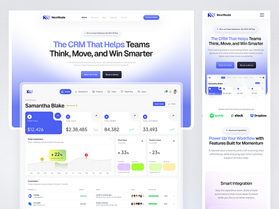 Sales CRM Website crm landing page crm website design landing page marketing website saas saas website sales management sales website web web design website