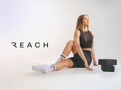 Reach Brand Identity active brand bare brand identity branding elegant logo fitness fitness brand fitness branding logo logo design minimalist pilates premium brand premium logo typography wellness women brand women focused wordmark yoga