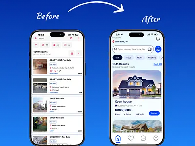 Remax Real Estate App – Results Page Redesign app design app redesign before after clean ui design system figma home search app interface design minimal ui mobile app mobile ui modern ui product design property app real estate real estate app ui uiux user experience ux