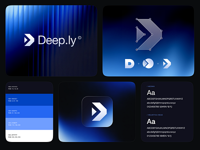 Deep.ly Logo & Branding brand guidelines branding colours graphic design illustration logo logomark social media typography