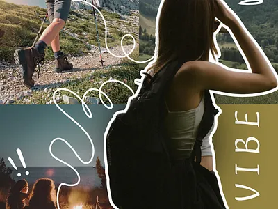 HIKING TRAVEL ad canva content creator content design design facebook feed for hire freelancer graphic design hire me insta instagram marketing nature post social media story traveling