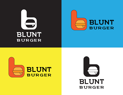 Blunt burger logo design branding design fiverr flat logo freelancing graphic design illustration logo logo design minimalist logo modern logo typography upwork vector