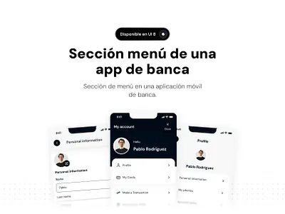 Account & Profile Flow – Mobile Banking bank app menu bank app profile banking app designuxui figma fintech ia menu profile ui ux