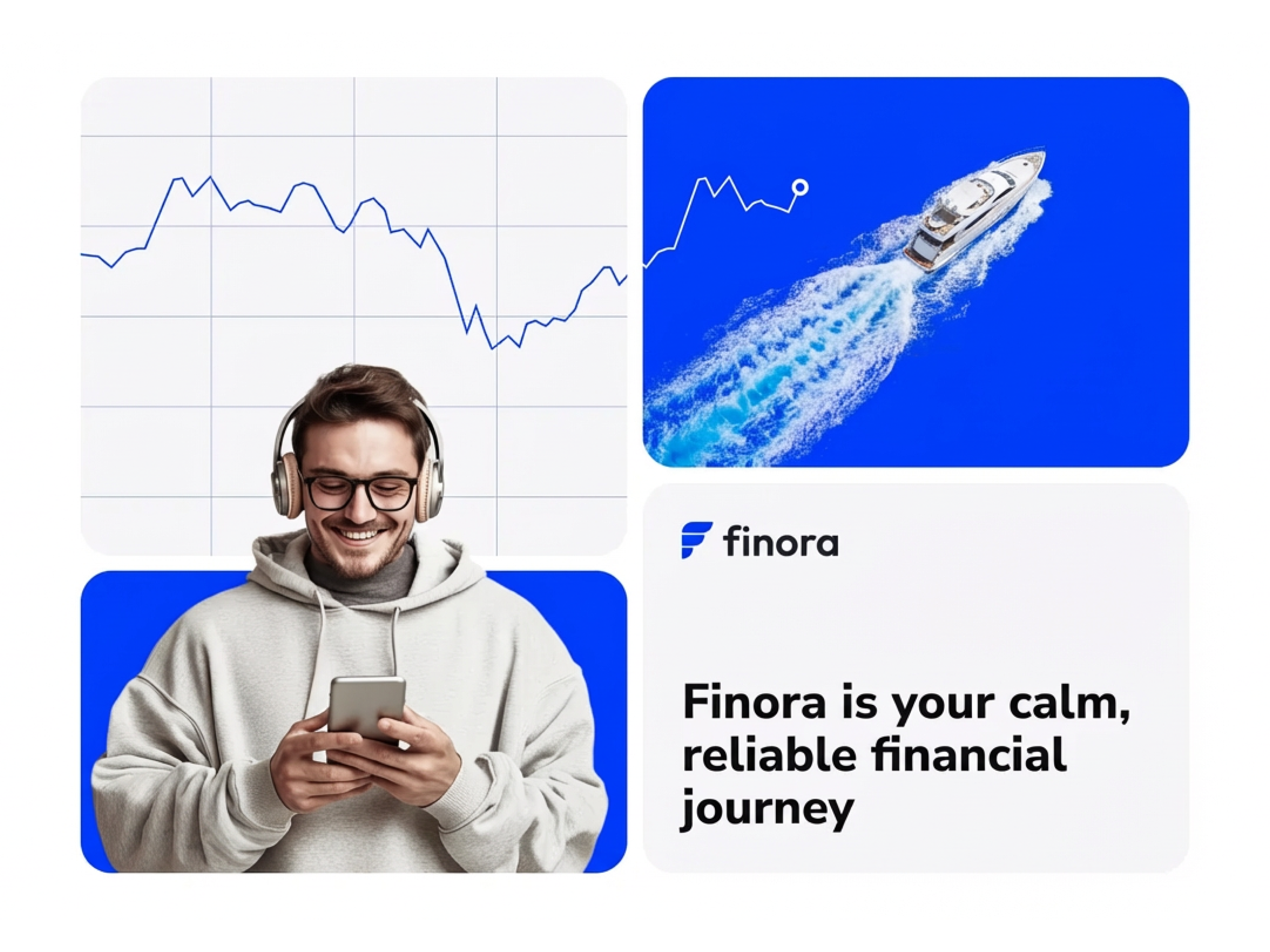 Brand platform. Finora investments banner ads banner design banner inapp banner maker blue branding blue in fintech brand platform branding chart design digital banner finance finance banner finance branding fintech fintech banner fintech branding fintech product branding graphic design investment platform web banner design