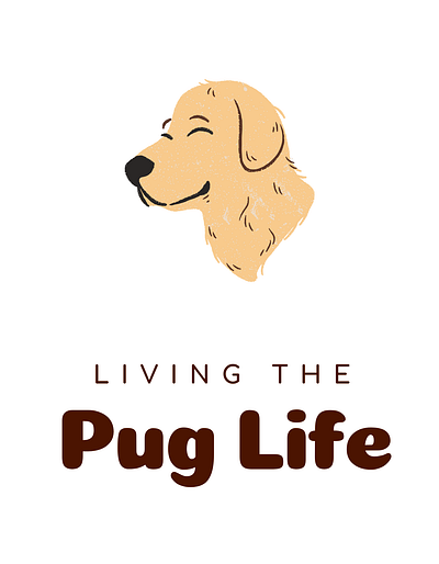 living the pug life 3d animation bad dog branding cute dog dog graphic design living dog logo motion graphics pug life trending ui