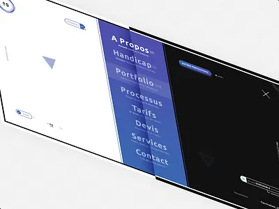 Menu Navigation Ligth - Dark brand branding french english language graphic design illustrator ai light dark logo logotype menu navigation nav photoshop psd portfolio print designe print designer quote quotation button ricons designer rsponsive design saas design senior designer typo typography ui ux designer web design