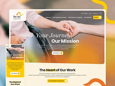 Nonprofit Website Design - The Arc Fayette arc arc fayette charity design donate donation impact journey mission non profit nonprofit nonprofit website design nonprofitg webdesign program program services the arc ui uiux ux design webdesign