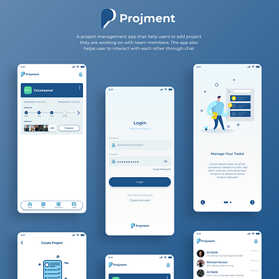 Project Managment appdesign branding ui ux