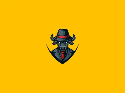 Bull Logo branding branding design bull bull logo character design cow logo cute character design design graphic design illustration logo logo design red bull stronge bull vector