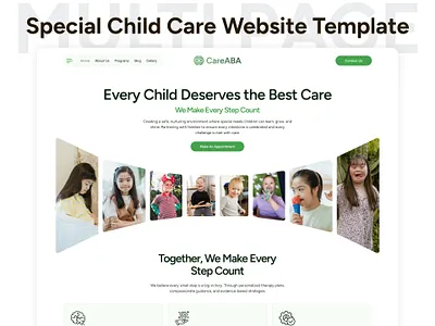 CareABA – Special Child Care Astro Template astro astro template bootstrap careaba child care css3 d2c design designtocodes multipage one page special child special child care ui website website template