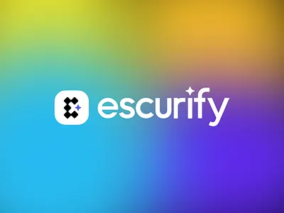 Escurify: Finance Playful Logo Design 3d animation branding grains graphic design logo modern design noise design ui