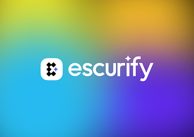 Escurify: Finance Playful Logo Design 3d animation branding grains graphic design logo modern design noise design ui